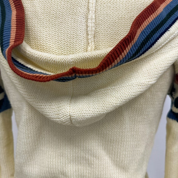 Vintage 70s Hooded Sweater with Kangaroo Pocket |… - image 4