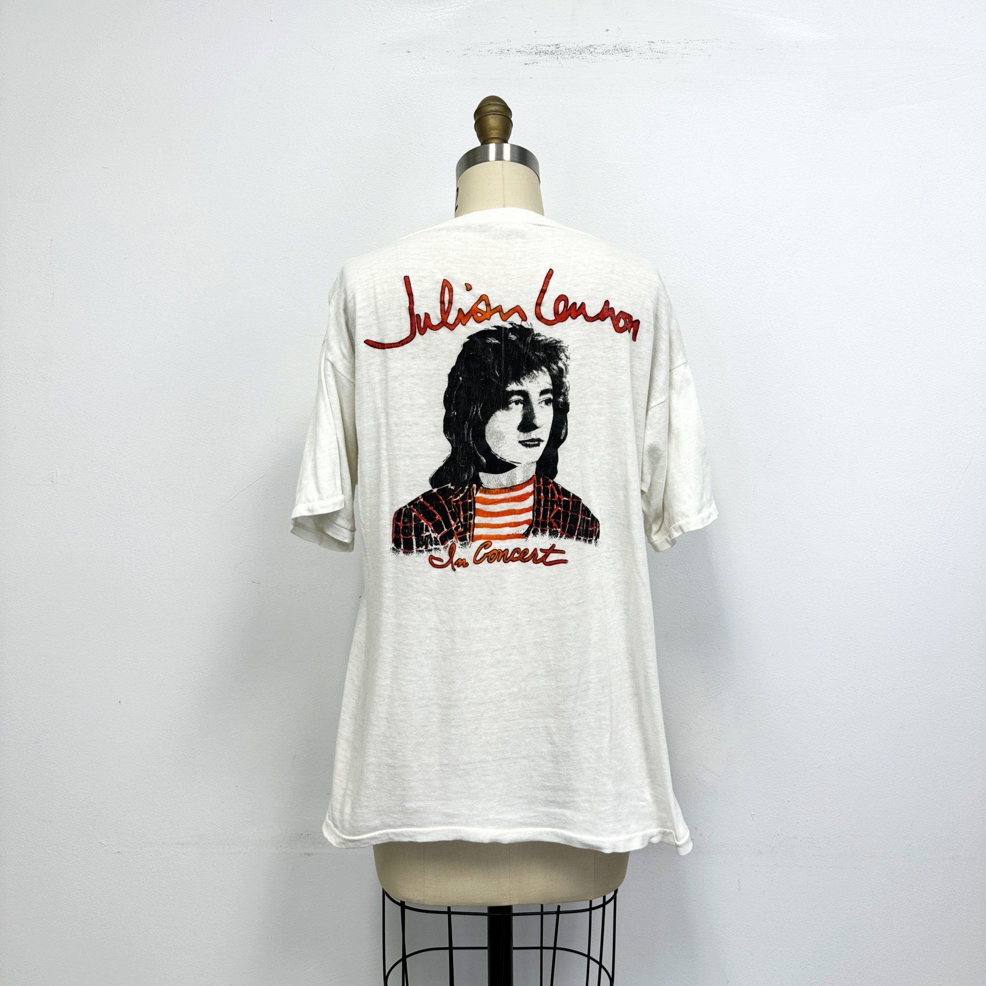 ヴィンテージ 1980年代 ジュリアン・レノン ツアーTシャツ：シングル 