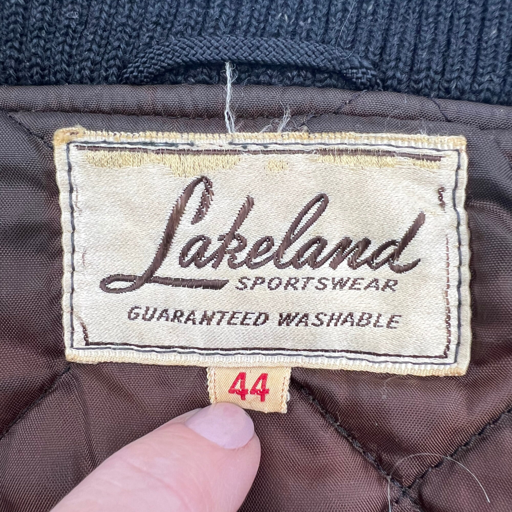 Vintage 50s Lakeland Jacket: Navy Blue Wool Blend Car Club Coat 