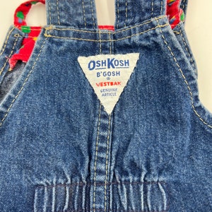 Vintage 80s Osh Kosh B"gosh Denim and Novelty Print Overall Skirt ...
