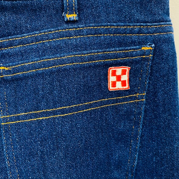 Vintage 1970s High Rise Denim Jeans: Purina Workwear Pants (35 x 29) View 6
