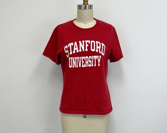 Stanford University T Shirt in Red and White | Champion  Brand T |  Womens Size Small or Youth Size Large