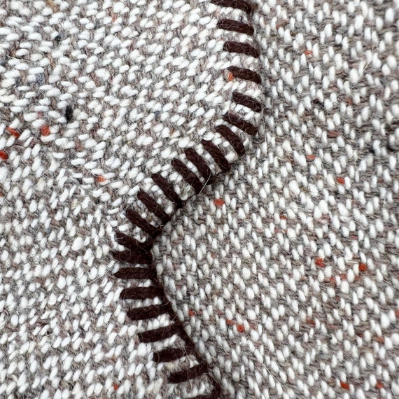 Vintage Womens  Boxy Wool Tweed Blazer With Blank… - image 3