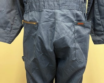Vintage 80s Dickies Coveralls | Navy Blue Boiler Suit | Zip Front