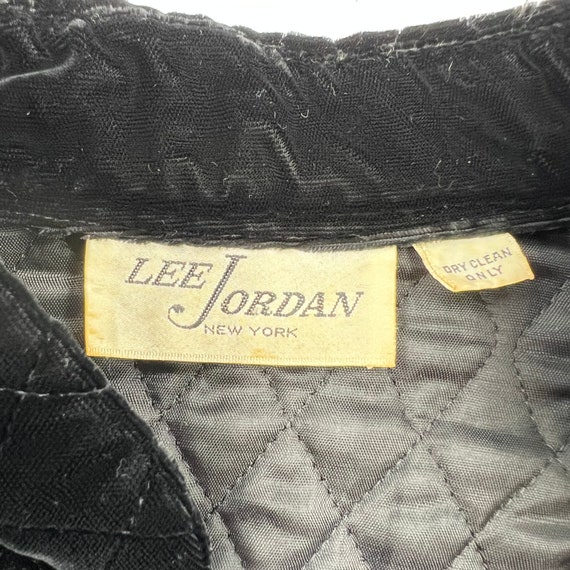 Vintage 1950s Black Velvet Quilted Jacket | Lee J… - image 6