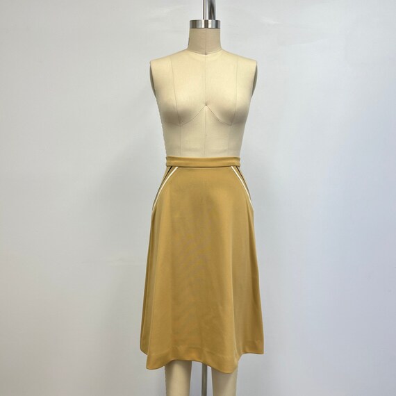 Vintage A Line Skirt with Diagonal Stripes at Hip… - image 2