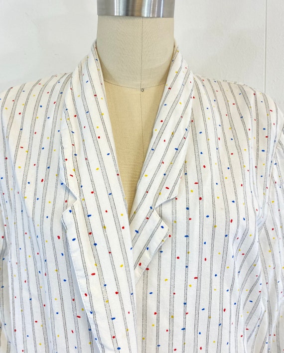 80s Boxy Blazer with Shoulder Pads and Pockets | … - image 4