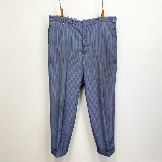 p*n様 PWA LINEN DENIM TROUSERS L Fifties Jeans | High-Waisted Vintage-Inspired Jeans in