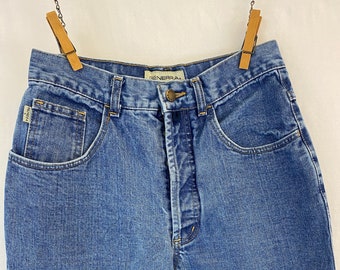 Vintage High Waisted Jeans | 1980s  Generra  Mom Jeans | Tapered Leg | Size 9