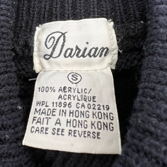 Vintage 70s Sweater Dress  | Embroidered Black Dr… - image 6