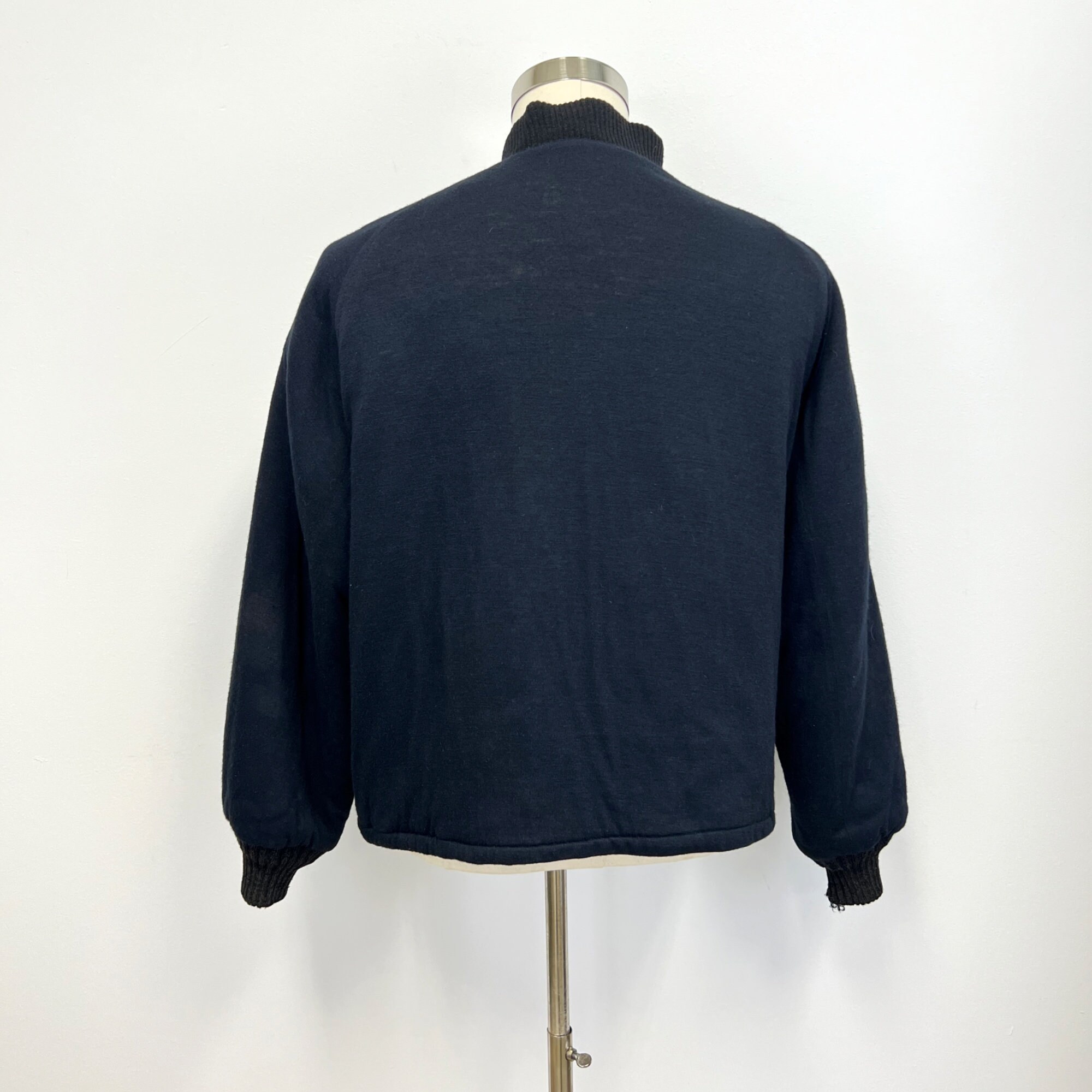 Vintage 50s Lakeland Jacket: Navy Blue Wool Blend Car Club Coat 