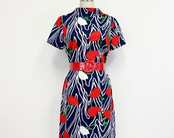Vintage 60s Mod Floral Mini Dress - Minx - Size Small