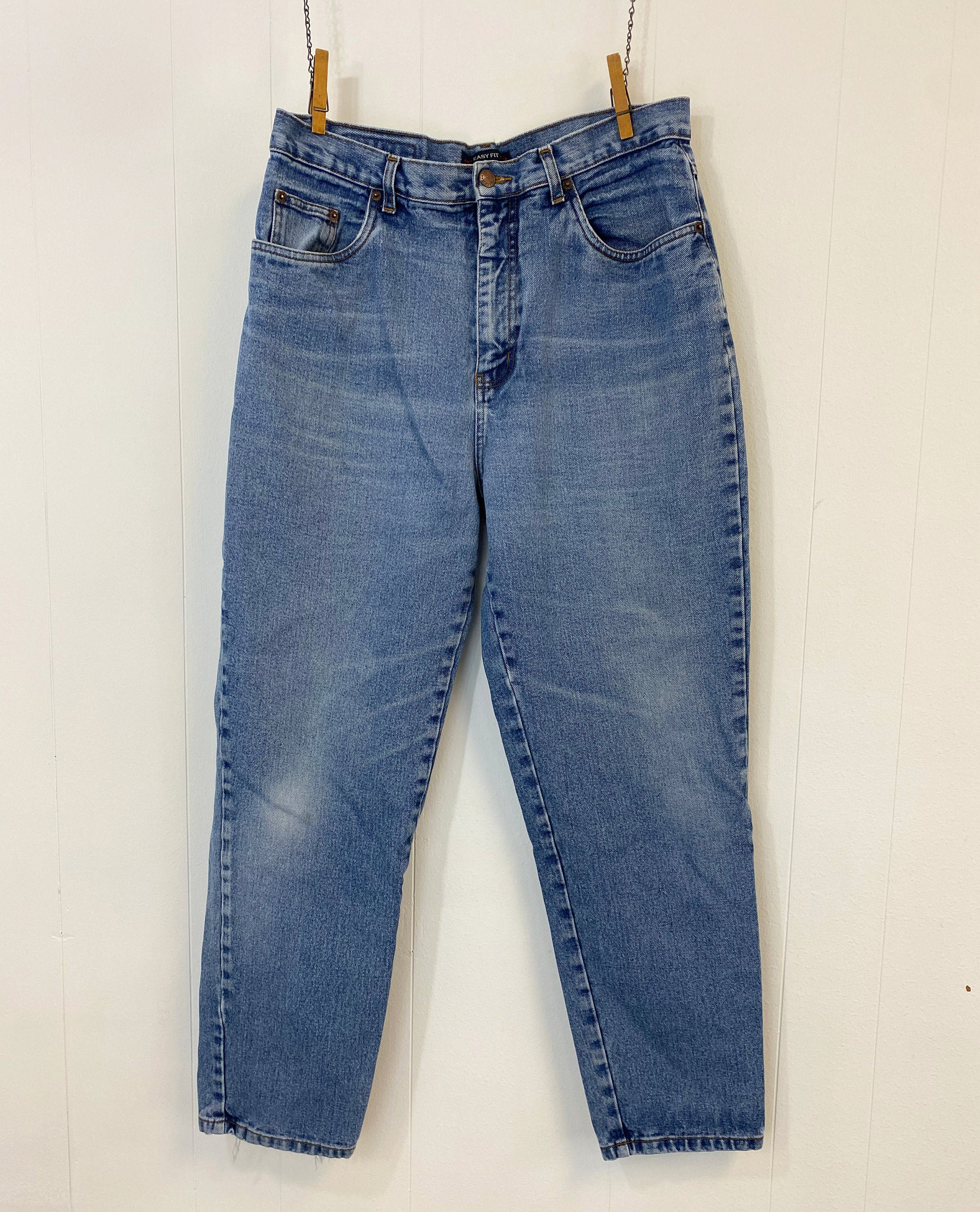 80s High Waist Jeans Vintage Easy Fit 