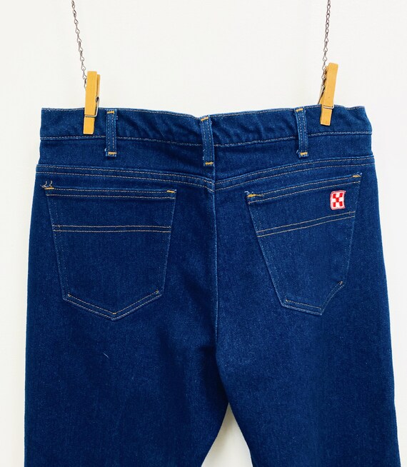 Vintage 1970s High Rise Denim Jeans: Purina Workwear Pants (35 x 29) View 5
