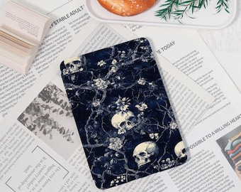 Dark Skull Custom with Auto Wake/Sleep New Clear Kindle Case For Paperwhite 12th/2024 11th(6.8&quot;)10th(6&quot;), Kindle Colorsoft, Kindle8/10/11Gen