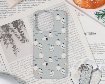 Custom Adorable Little Penguin Phone Case,Cover For iPhone Mini7/8 X/XR/XS 11/12/13/14/15/16/Plus/Pro/Pro Max,SE2020 Hard&Soft iPhone Case