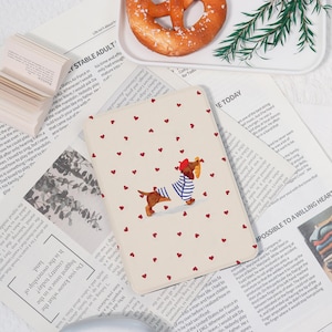 Custom Fashionable Dachshund Kindle Case with Auto Wake/Sleep For Paperwhite 12th/2024 11th 6.8"10th 6",Kindle Colorsoft,Kindle 8/10/11Gen
