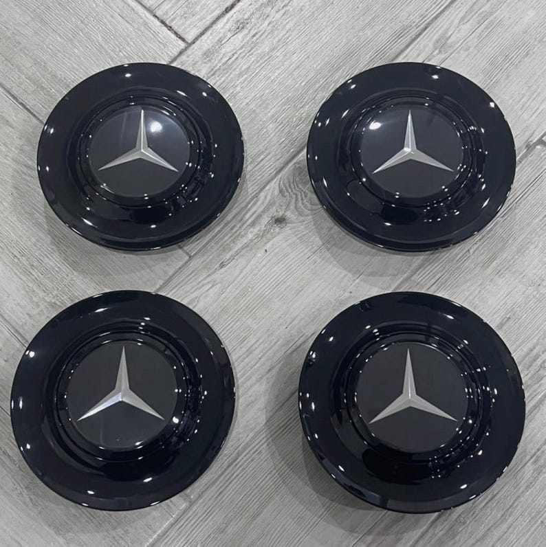 Gloss Black Floating Spin Wheel Center Caps for Mercedes BENZ – 4pcs - Etsy