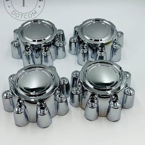 Set Of 4 Chrome Alloy Wheel Center Caps 200mm, Chrome Center Hub Caps For 200mm