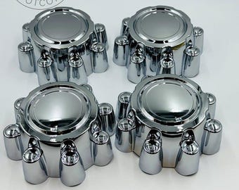 Chrome Alloy Wheel Center Caps (200mm), Set of 4