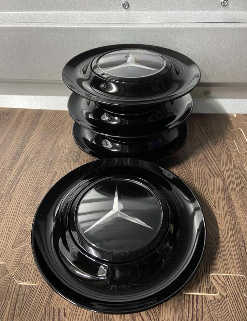 Gloss Black Floating Spin Wheel Center Caps for Mercedes BENZ – 4pcs - Etsy