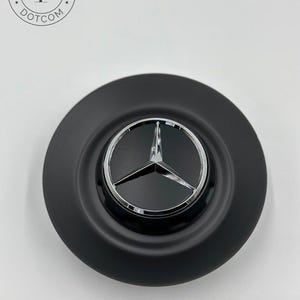 Mercedes Benz Center Cap A0004001100 – Best Black with Silver Chrome Logo (144mm)