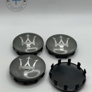 4pcs Maserati Qp & Ghibli Gts Grey W/ Silver Wheel Center Cap 670025694 New