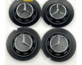 Mercedes Benz Wheel Cap BC383 147mm Matte Black, Mercedes Benz Matte Black Color 147mm Wheel Center Cap Replacement For BC 383
