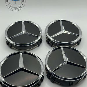 4Pcs 75mm Car Wheel Center Hub Cap for Mercedes Benz Matte Black