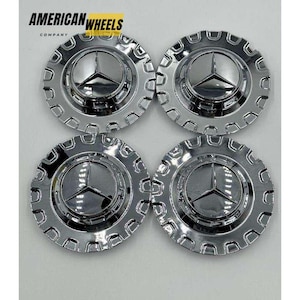 Mercedes Benz 154mm Chrome Wheel Center Hub Cover Cap C240 Mercedes Benz Wheels, Mercedes Benz 154mm Center HubCap Covers Black C240
