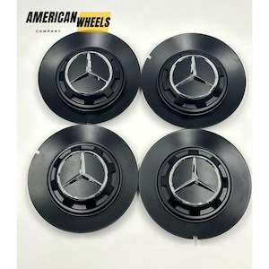 Mercedes Benz 164mm Matte Black Wheel Center Hub Cover Cap BC748 Mercedes Benz Wheels, Mercedes Benz 164mm Center HubCap Covers Black BC748
