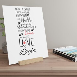 Personalized Pet Memorial Stand, Custom Pet Loss Gift, Dog Memorial Keepsake, Cat Memorial Sign, Pet Remembrance Plaque, Pet Sympathy Stand