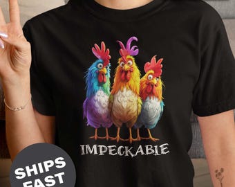 Imeckable Hühner T-Shirt: Komfortfarben Lustiges Farmer-T-Shirt