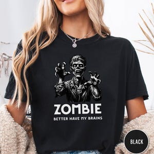 Camiseta divertida de Halloween con diseño de zombi: camiseta gráfica con humor espeluznante
