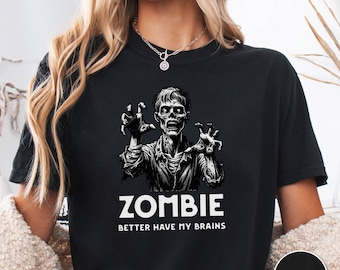 Funny Zombie Halloween T-Shirt: Spooky Humor Graphic Tee