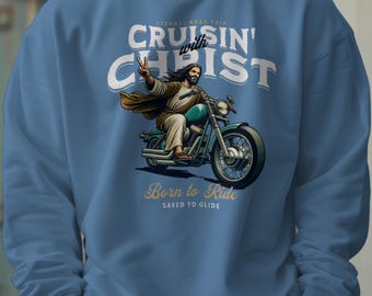 Sudadera de motociclista con la imagen de Jesús: Ropa cristiana para motociclistas