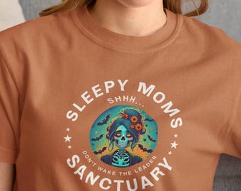 Comfort Colors Sleepy Moms T-Shirt: Funny Mom Life Tee