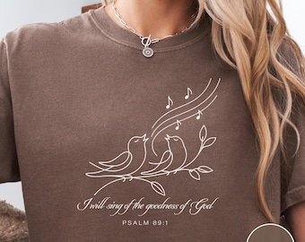 Comfort Colors Psalm 89:1 T-Shirt | Christian Vogel Natur Tee