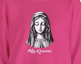 Felpa girocollo unisex Heavy Blend™ con la mia Regina Beata Vergine Maria