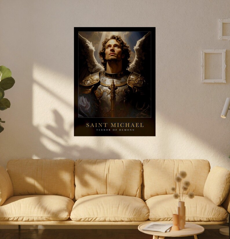 Saint Michael Archangel Art Print: Spiritual Home Wall Decor - Etsy