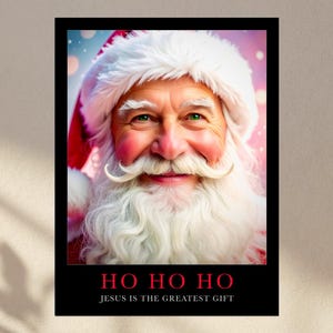 Santa Claus Art Print: Festive Christmas Decor, Religious Holiday (Unframed)