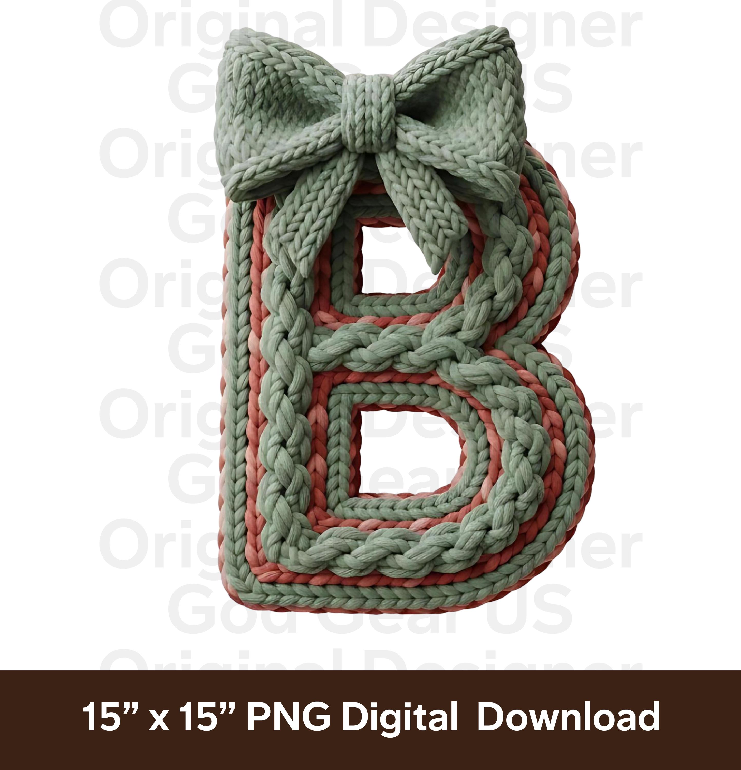 Knitted Alphabet PNG Bundle - 26 High-res Braided Yarn Letters With ...