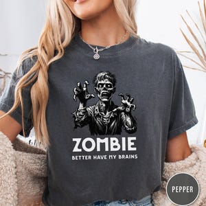 面白いゾンビハロウィンTシャツ：不気味なユーモアグラフィックTシャツ