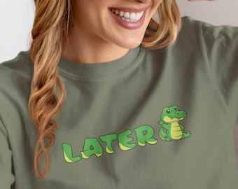 Later Gator Shirt: Comfort Colors Retro Alligator Tee