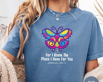 Christian Butterfly T-Shirt | Jeremiah 29:11 Comfort Colors Tee