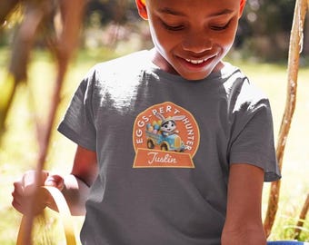 Personalized Easter Eggs-Pert Hunter Youth Tee, Easter Holiday Shirt