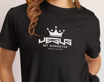 Jesus My Gangster Tee: Christian Streetwear, Comfort Colors Unisex T-Shirt