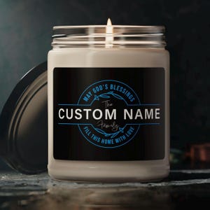 Religious Blessing Personalized 9oz Candle, Religious Gifts for Her & Him, Bless this Home, Mom Gifts