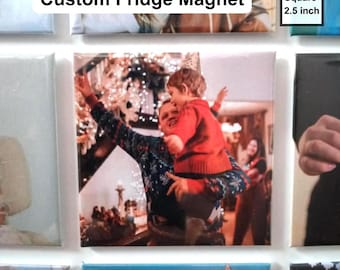 Custom Photo Fridge Magnet, Personalized Keepsake Gift (2.5 inch)