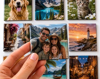 Custom Photo Magnet | Square 2.5" Fridge Decor, Personalized Memories Gift